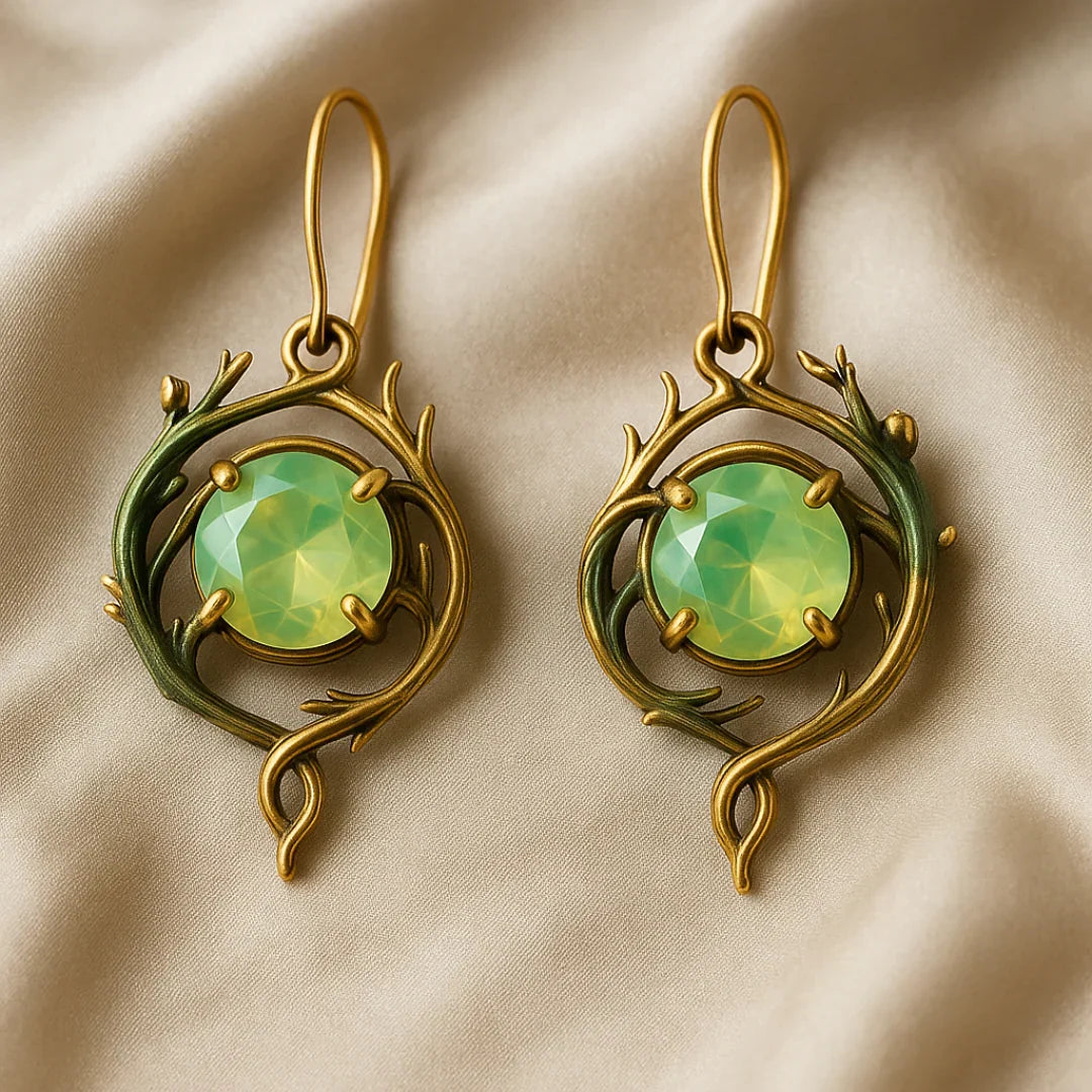 Green Opal Nature Earrings